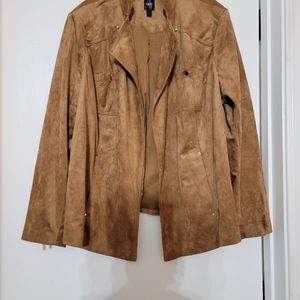 Beautiful Plus Size Faux Suede Jacket